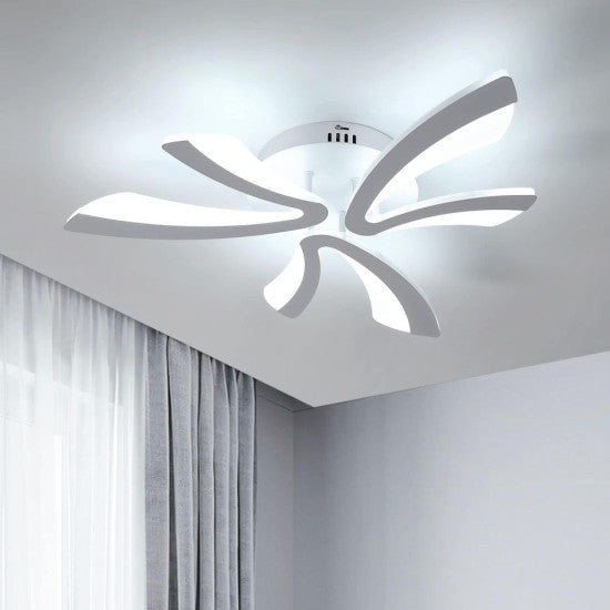 Lustra LED 40W, 6 Brate, Telecomanda IR, 3 Culori, 610 mm