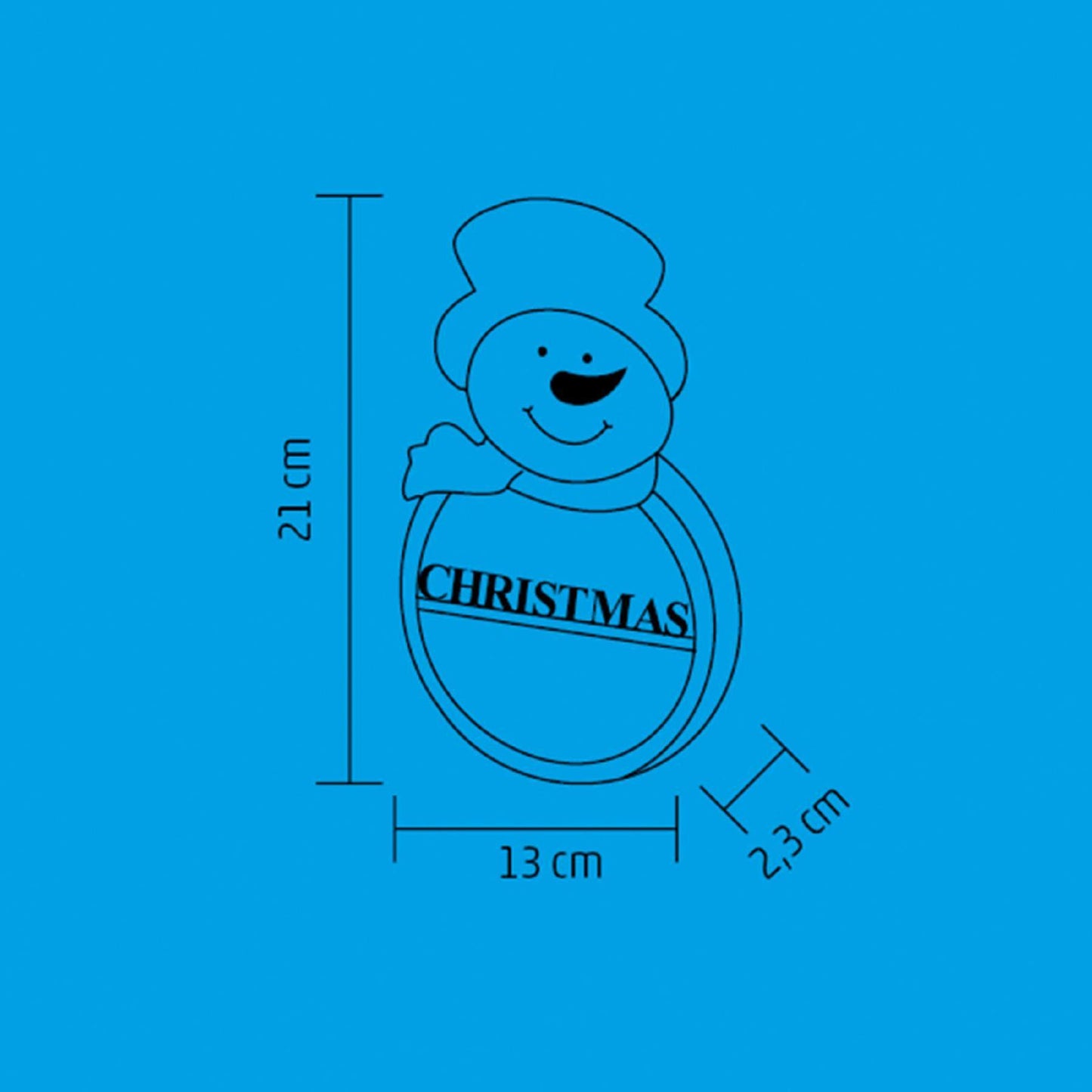 Decor Lemn LED Om de Zapada pentru Usa sau Fereastra, 4 LED Alb Cald, Timer 6/18h, KLW21S