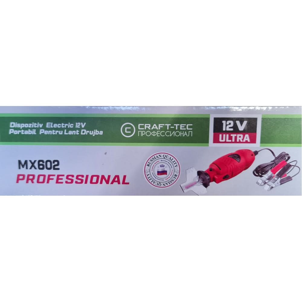Dispozitiv portabil electric 12V pentru ascutit lant drujba CRAFT-TEC MX602 (B25)