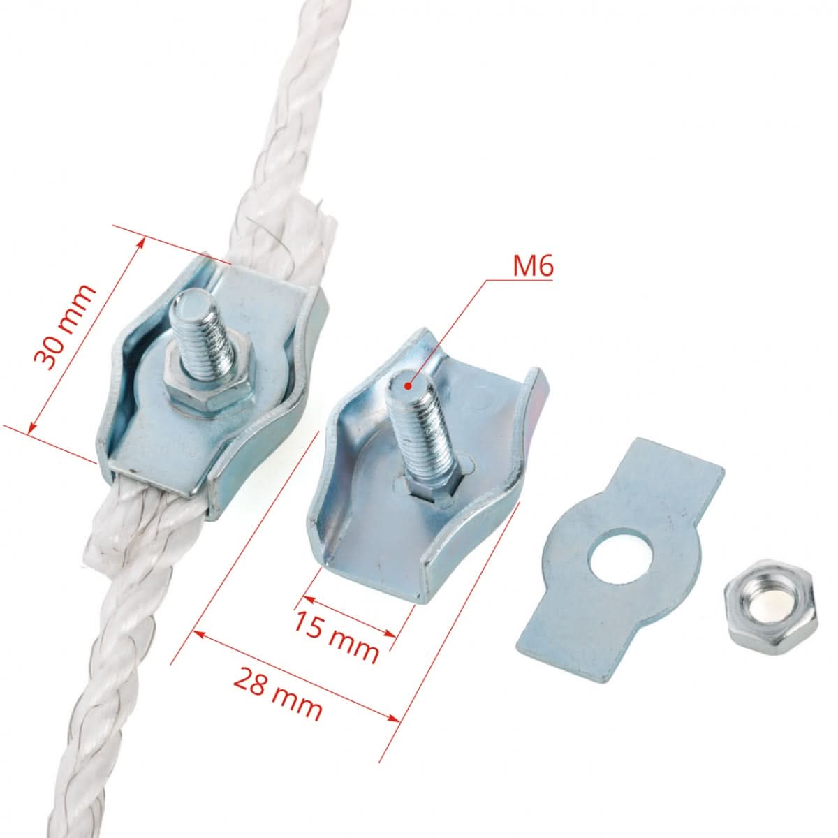 Conector franghie gard electric 4-6mm, simplu