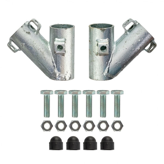 Set inceput gard T-post 2 conectori 6 suruburi 6 piulite 4 capace plastic