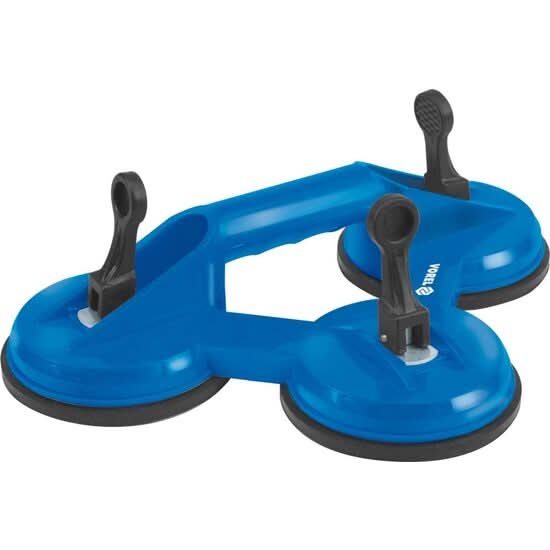 Ventuza tripla 3x115 mm Vorel GRE – capacitate 100 kg, pentru sticla si suprafete netede