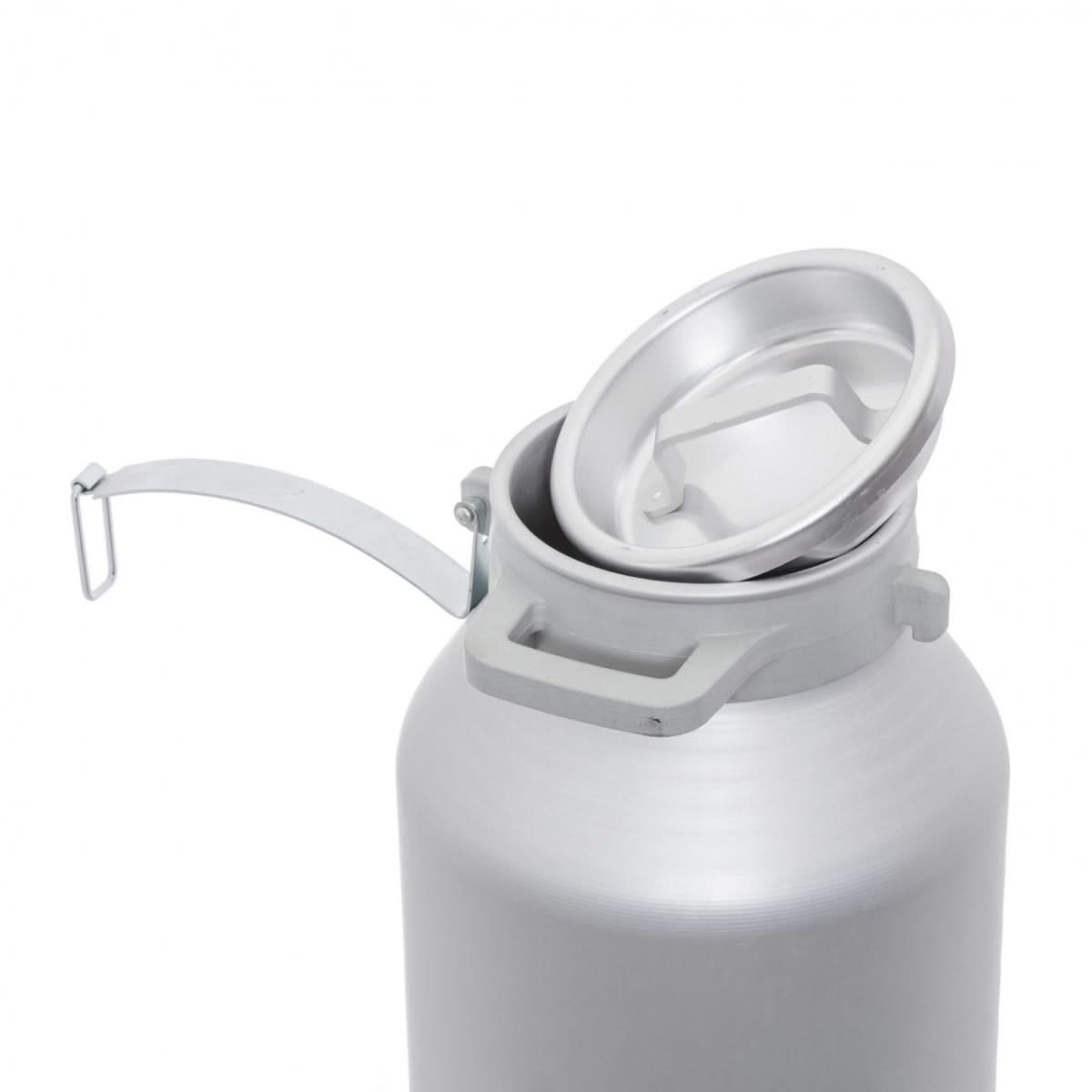 Bidon aluminiu 40 litri pentru transport lapte - capac tip clips, etans