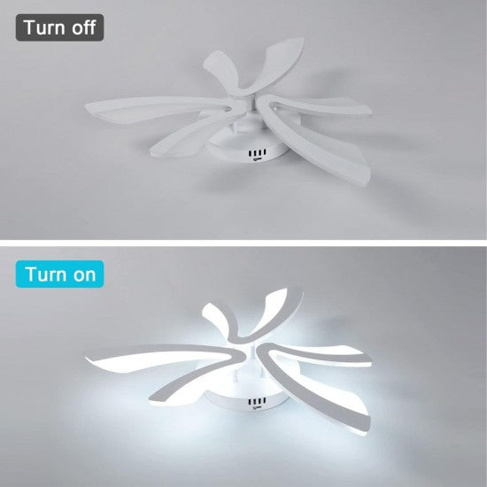 Lustra LED 40W, 6 Brate, Telecomanda IR, 3 Culori, 610 mm