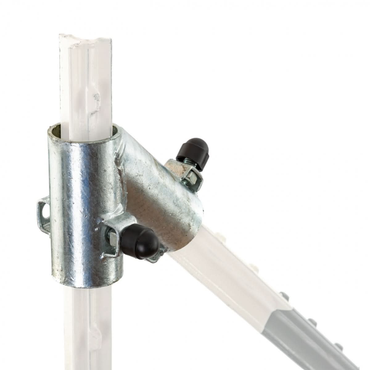 Set inceput gard T-post 2 conectori 6 suruburi 6 piulite 4 capace plastic