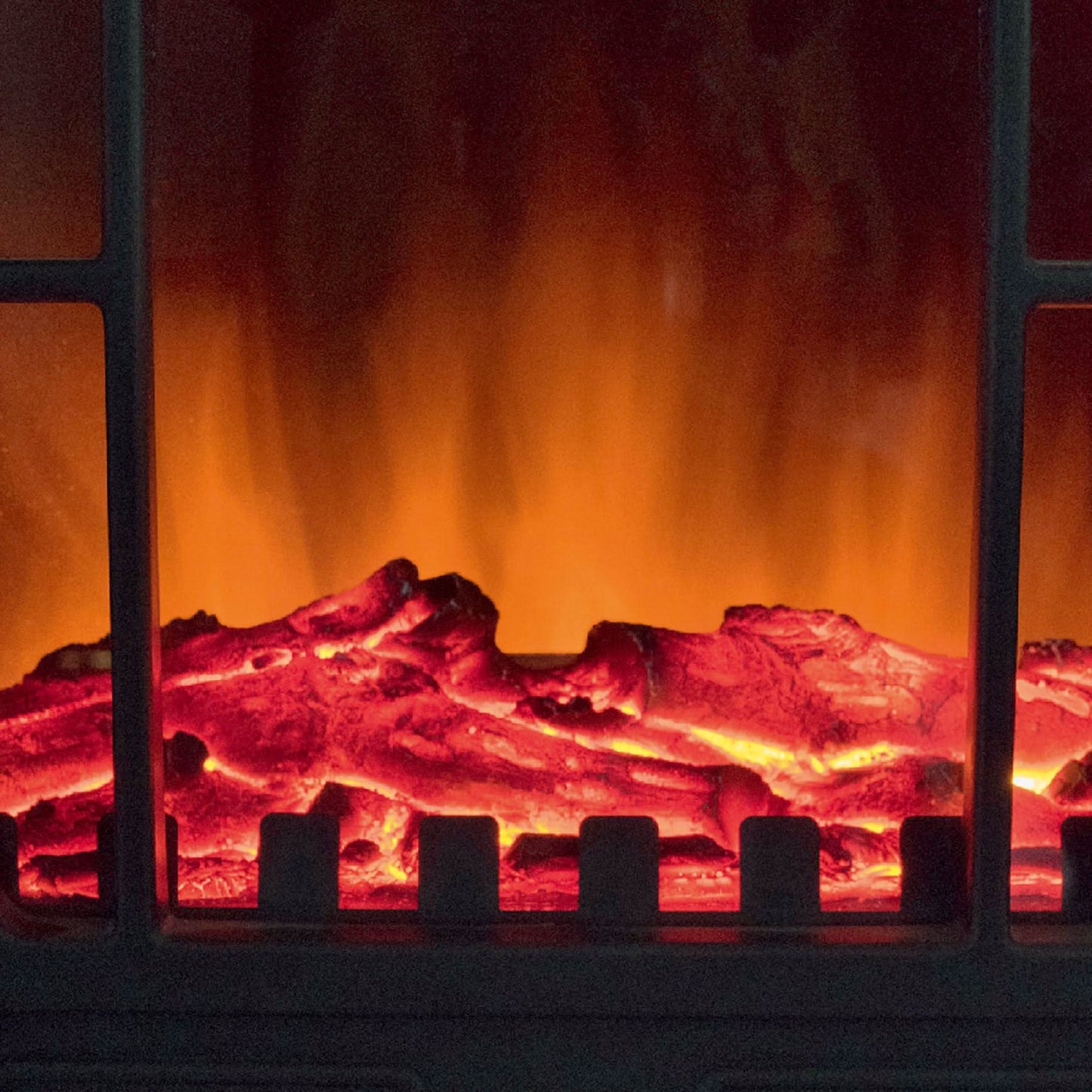 Semineu electric panoramic FKK 04, 1850W, 2 trepte de incalzire, termostat, flacara LED, protectie supraincalzire