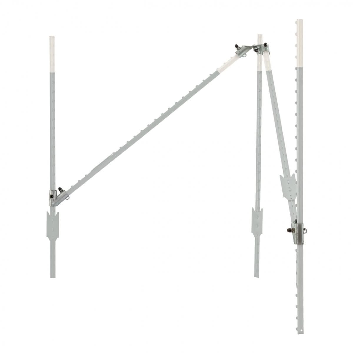 Set colt gard T-post 5 conectori 11 suruburi 13 piulite 10 capace plastic