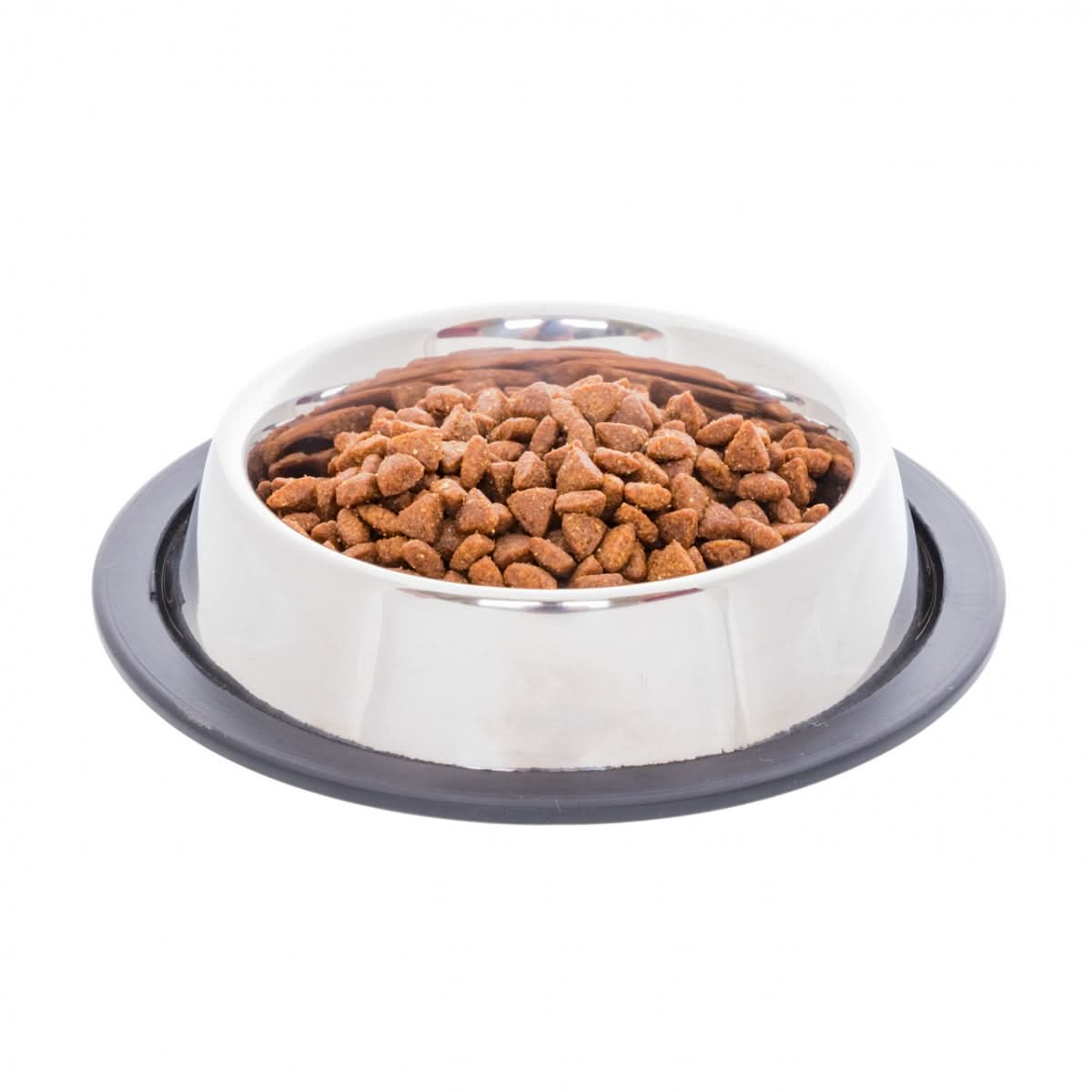 Castron inox pentru pisici 230 ml Ø12 cm cu inel cauciuc antialunecare