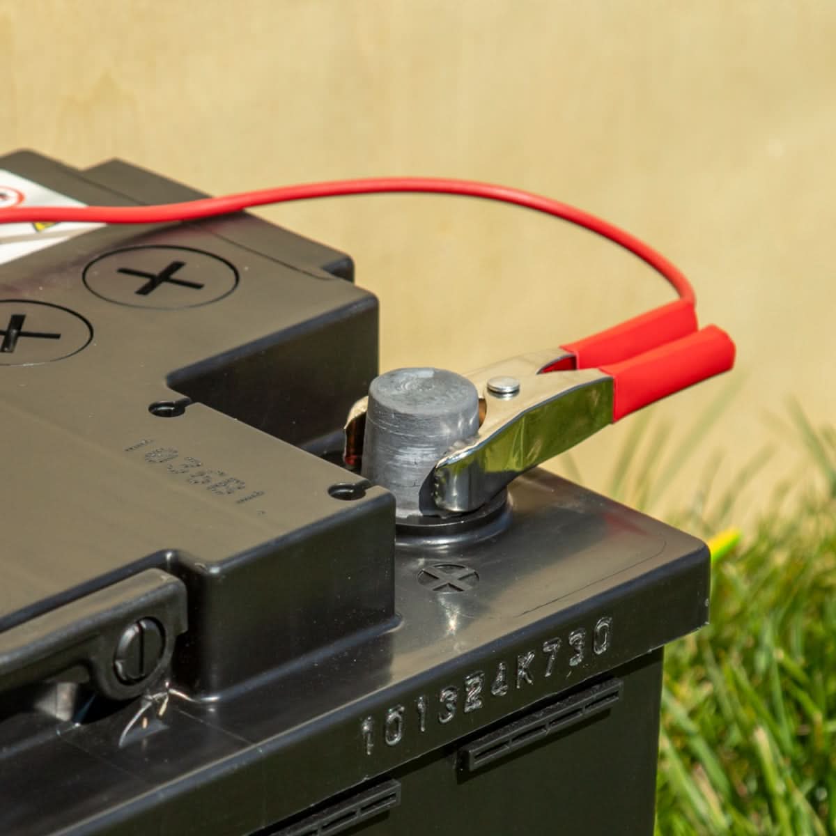 Cablu conexiune aparat gard electric acumulator 1m, cu conectori crocodil și papuc inelar