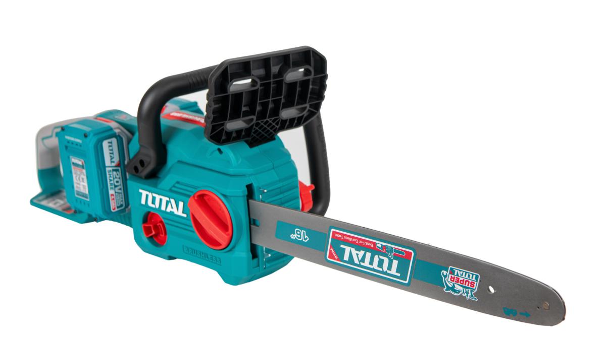 Drujba pe acumulator TOTAL 16", 40V Li-Ion, motor fara perii, 2 acumulatori 4.0Ah + incarcator dublu inclus