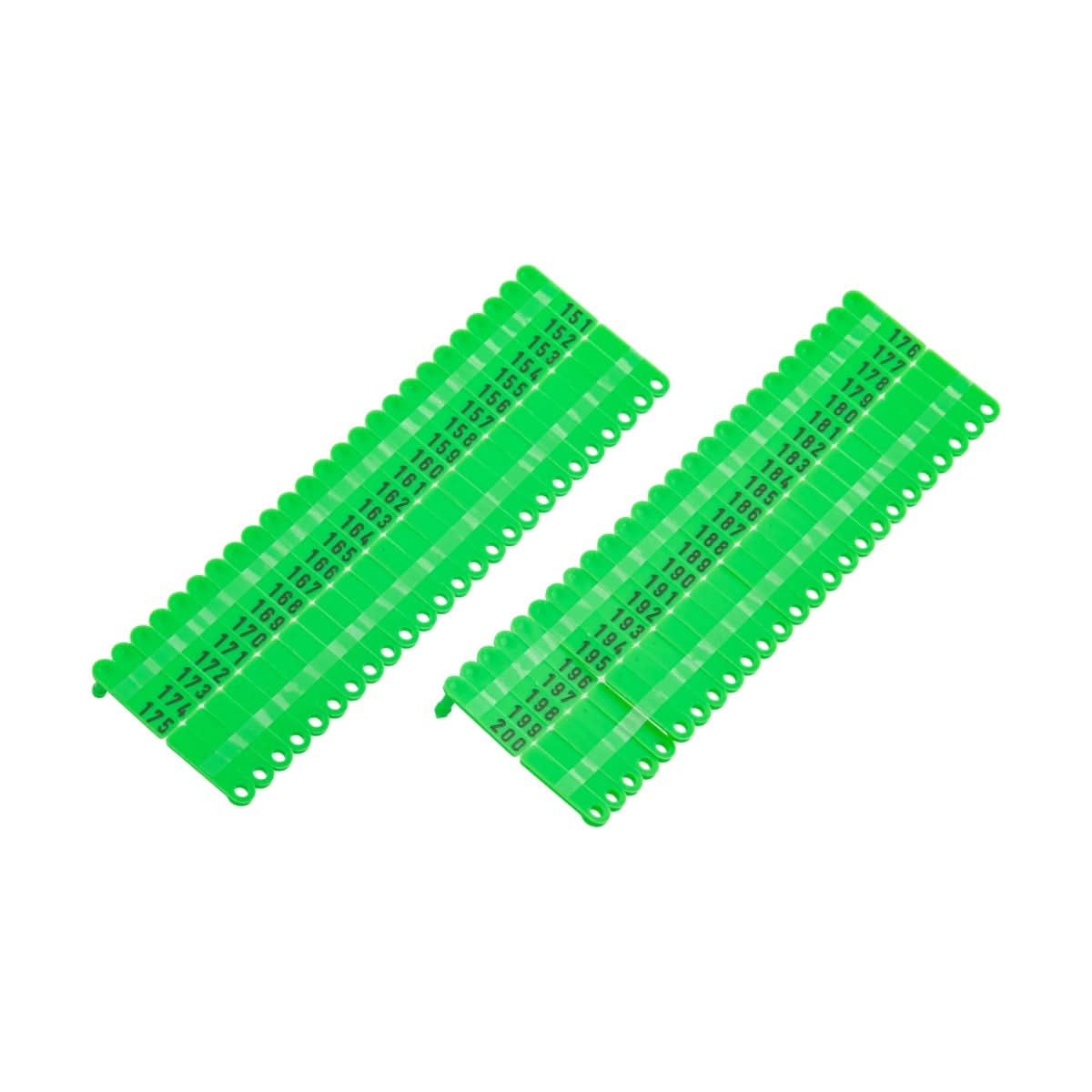 Crotalii pentru miei si iezi Twintag verde 151-200