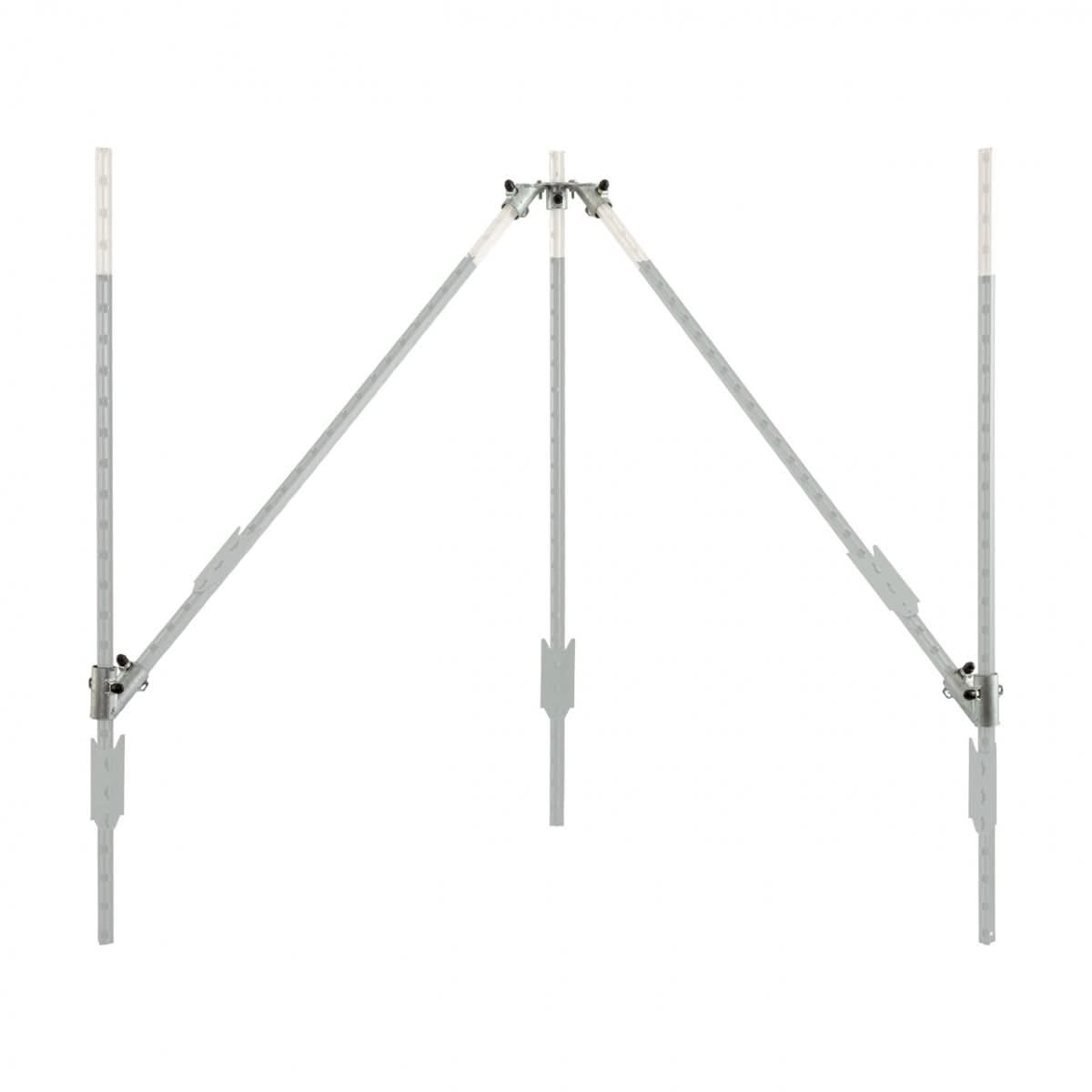 Set colt gard T-post 5 conectori 11 suruburi 13 piulite 10 capace plastic