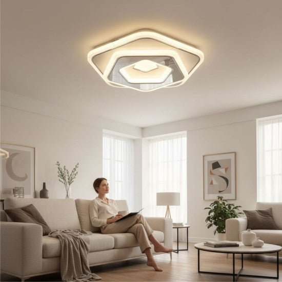 Plafoniera LED Euporie 80W, 6600lm, 400x50mm