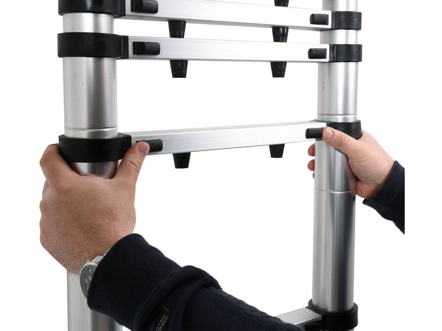 SCARĂ TELESCOPICĂ DIN ALUMINIU 3.8M, 13 TREPTE