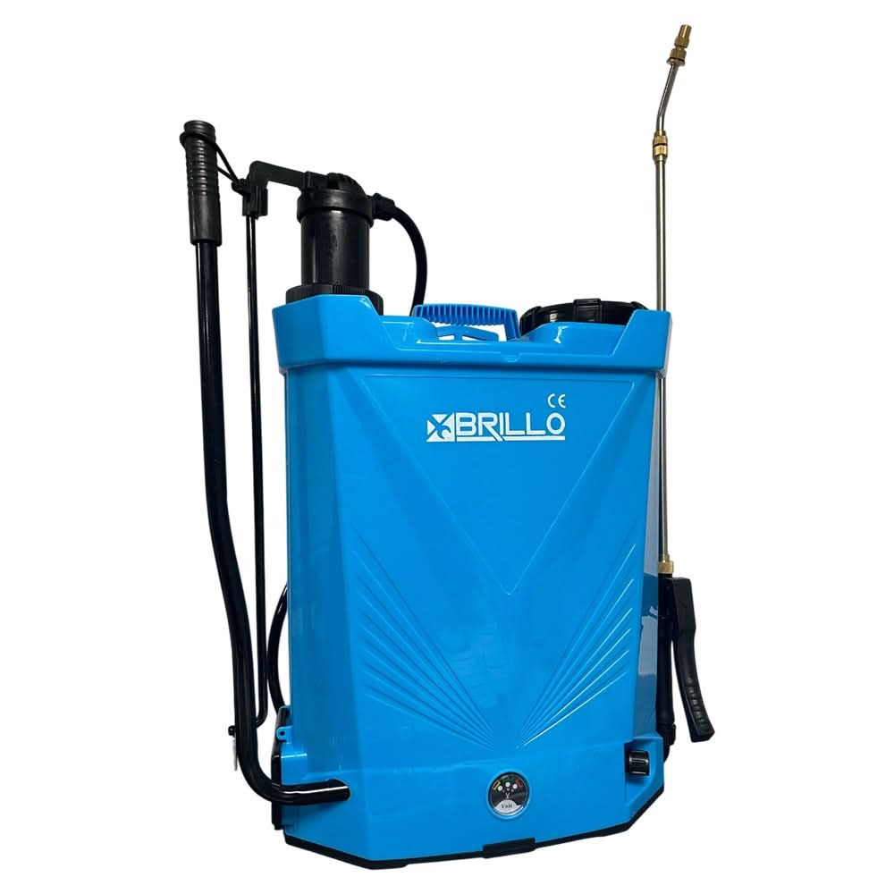 Pompa stropit Brillo 16L 2 in 1 manuala si electrica acumulator 12V lance inox 6 bari