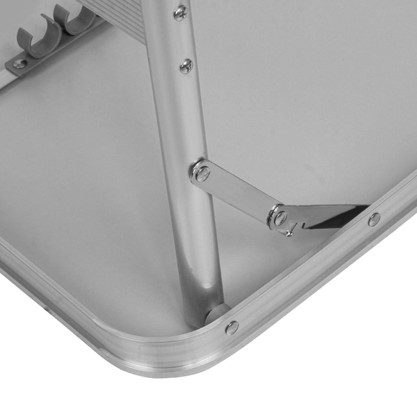 Masă Pliabilă pentru Camping din Aluminiu cu Blat MDF, Dimensiuni 600 x 450 x 250/590 mm - Palisad