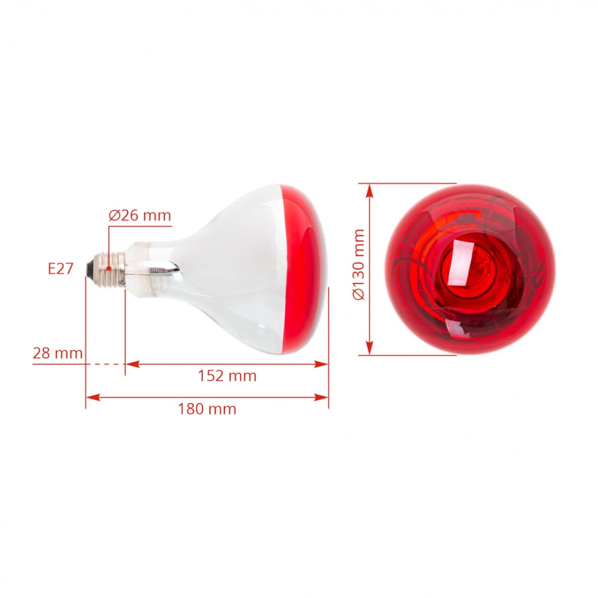 Bec de incalzire cu infrarosu, 250 W, deLux