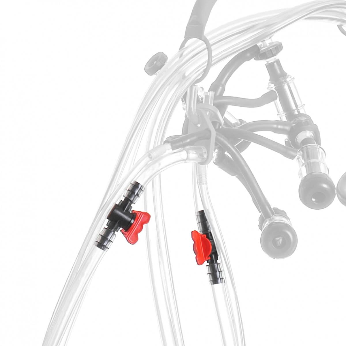 Robinet plastic pentru furtun lapte aparate de muls - potrivit 14/22 mm, 16/25 mm, 14/22 + 7/14 mm, 7/14 + 14/22 + 7/14 mm