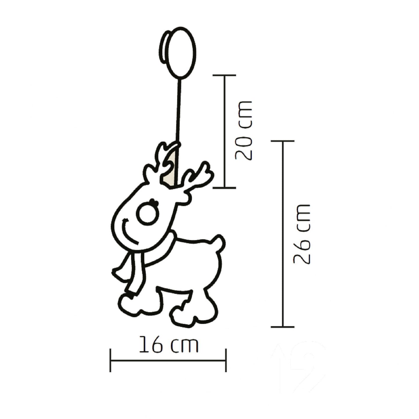 Decor Fereastra LED, 10 LED Alb, Suport Baterii Autoadeziv, Interior, KID311