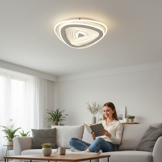 Plafoniera LED Halimede 105W, 6800lm, Ø400x400x60mm