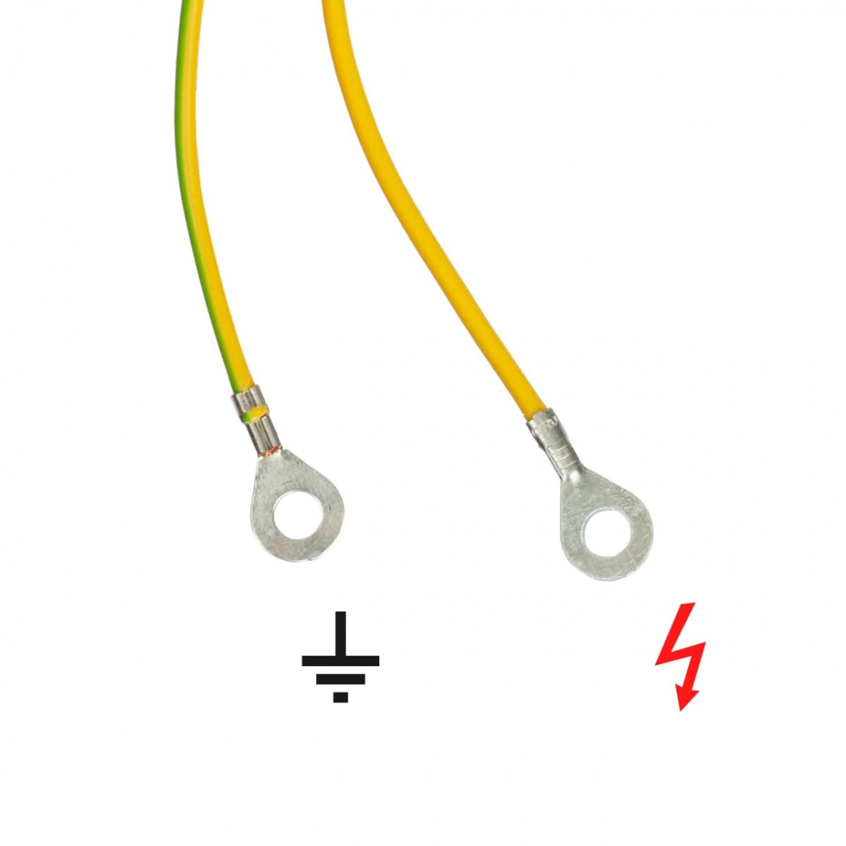 Cablu conexiune aparat gard electric gard + impamantare 1m, fir cupru 1,5 mm²