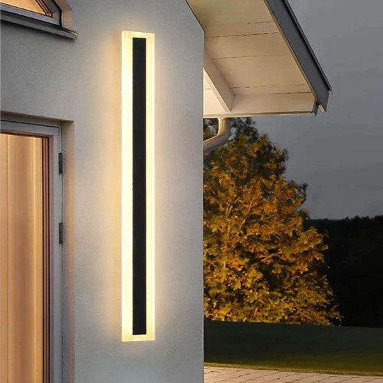 Aplica LED liniara perete neagra 25W, 1300 lm, 800x80 mm, 3000K