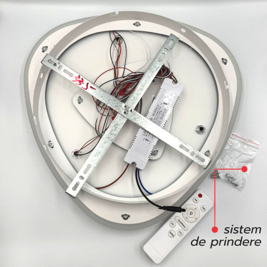 Plafoniera LED Halimede 105W, 6800lm, Ø400x400x60mm