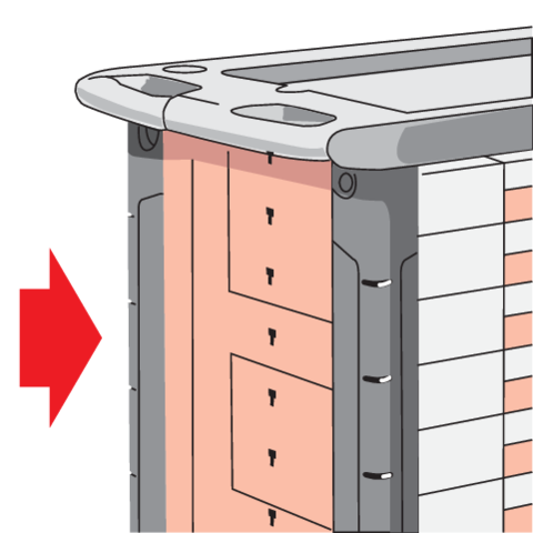 Dulap scule profesional 6+1 sertare 1130x570x1000mm – capacitate 600kg, sertare cu ghidaj pe bile