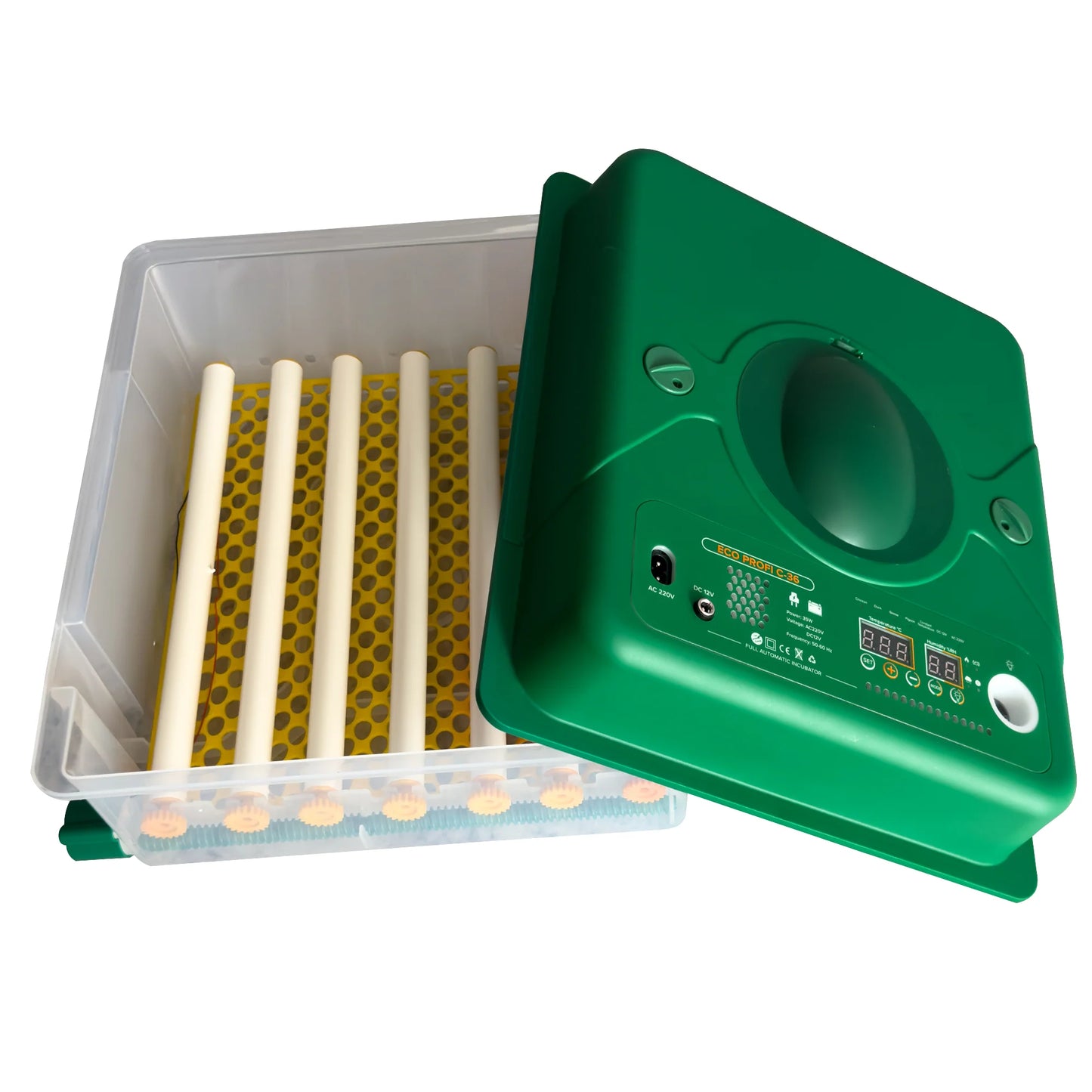 Incubator automat ZEP ECO PROFI C-36 pentru oua, 36 oua gaina, consum redus, control digital, intoarcere automata