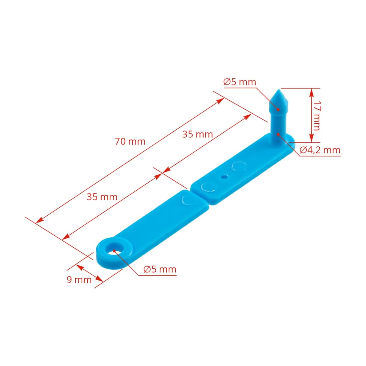 Crotalii pentru miei si iezi Twintag albastru 51-100