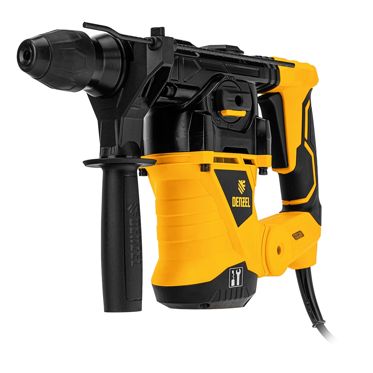 Ciocan rotopercutor electric Denzel RHV-1250-30, SDS-plus, 1250 W, 5 J, 3+1 moduri, valiza inclusa