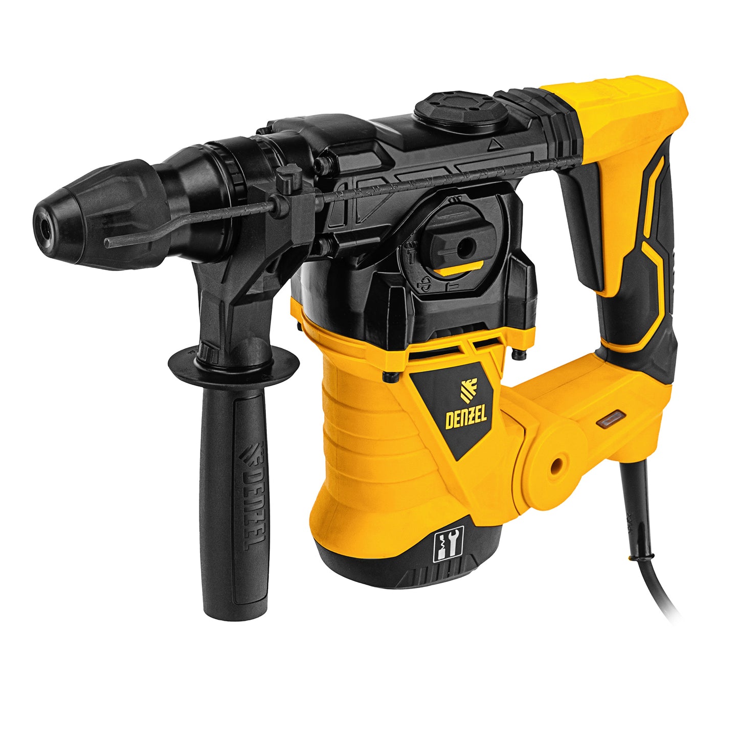 Ciocan rotopercutor electric Denzel RHV-1250-30, SDS-plus, 1250 W, 5 J, 3+1 moduri, valiza inclusa