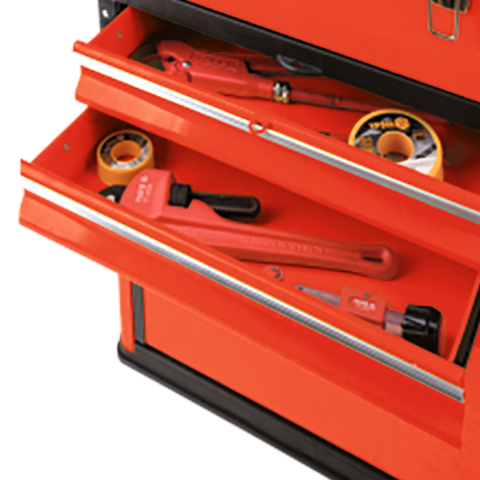 Troller profesional pentru scule 45 kg, 3 module – mobil, modular și rezistent