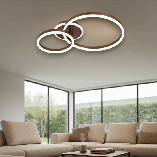 Lustra LED Dione 95W, 5100lm, 3000K/4000K/6500K, telecomanda