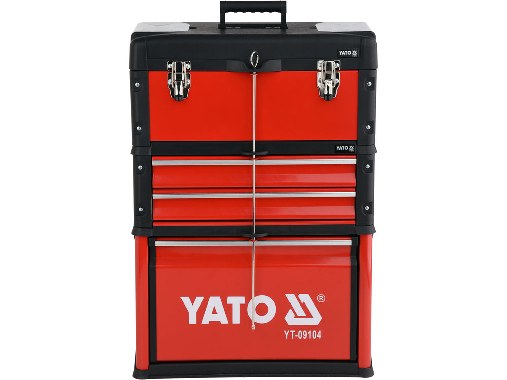 Troler scule cu 3 compartimente 78 piese Yato YT-09104