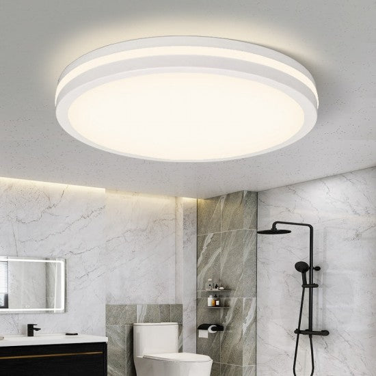 Plafoniera LED IP65 40W, 3600lm, 300x55mm, Alb