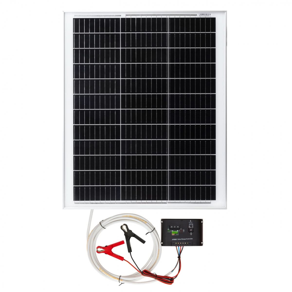Panou solar monocristalin 50W cu regulator incarcare pentru acumulatori 12V