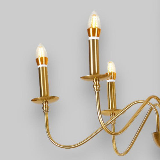 Candelabru Suspendat Medusa, 6xE14, Ø76 x 140 cm, Auriu
