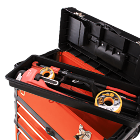 Troler scule cu 3 compartimente 78 piese Yato YT-09104