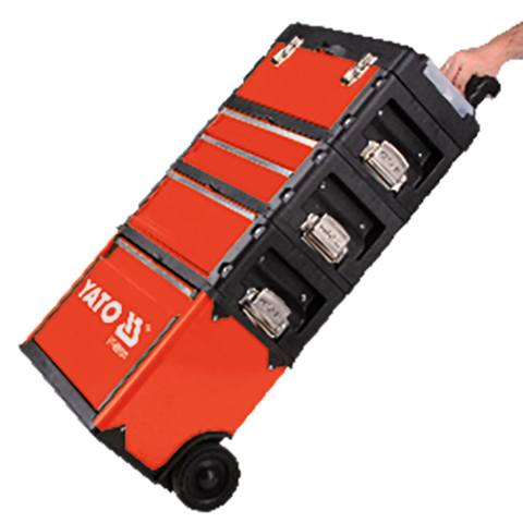 Troler scule cu 3 compartimente 78 piese Yato YT-09104