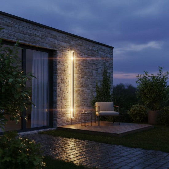 Aplica LED liniara perete neagra 45W, 2200 lm, 1500x80 mm, 3000K