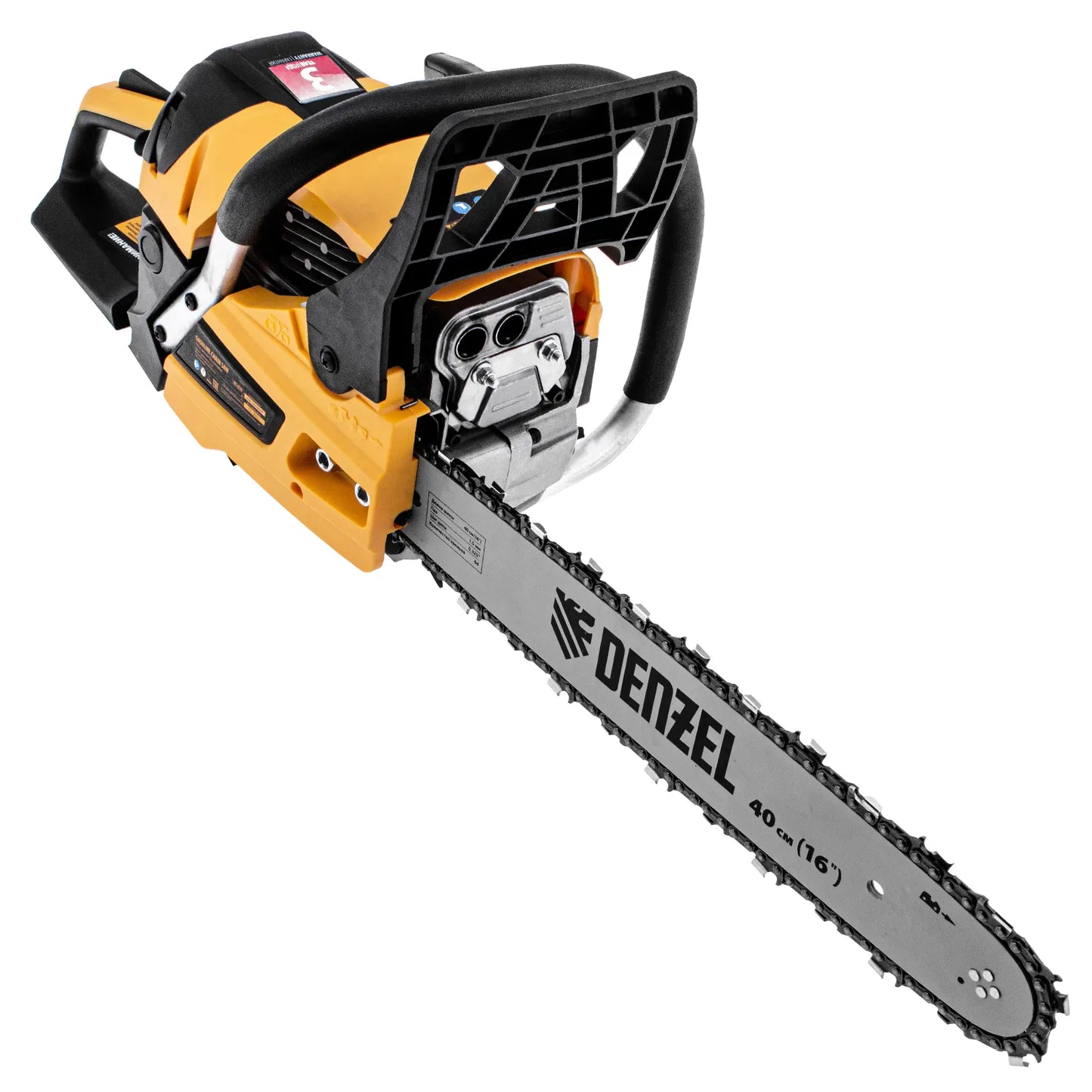 Fierastrau cu lant pe benzina Denzel DS-4516, 45 cm3, 1.7 kW, lama 16", pas 0.325", 64 zale