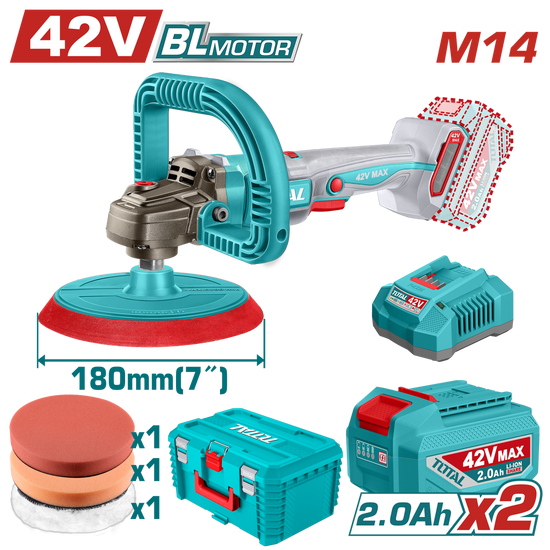 Masina de polisat TOTAL 42V, 180 mm, 400-2500 rpm