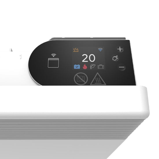 Incalzitor electric NOIROT SPOT WIFI 1500W, control smart prin aplicatie, termostat digital, IP24, montaj perete, alb