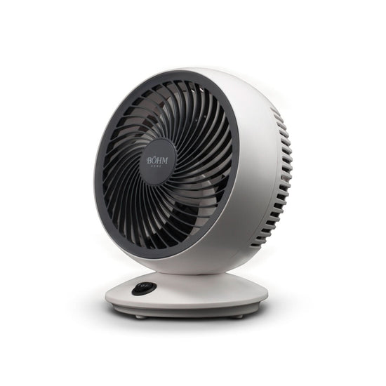 Ventilator de birou USB BOHM BSF-608, 3W, 6 inch, 2 viteze, unghi reglabil 45 grade, alb