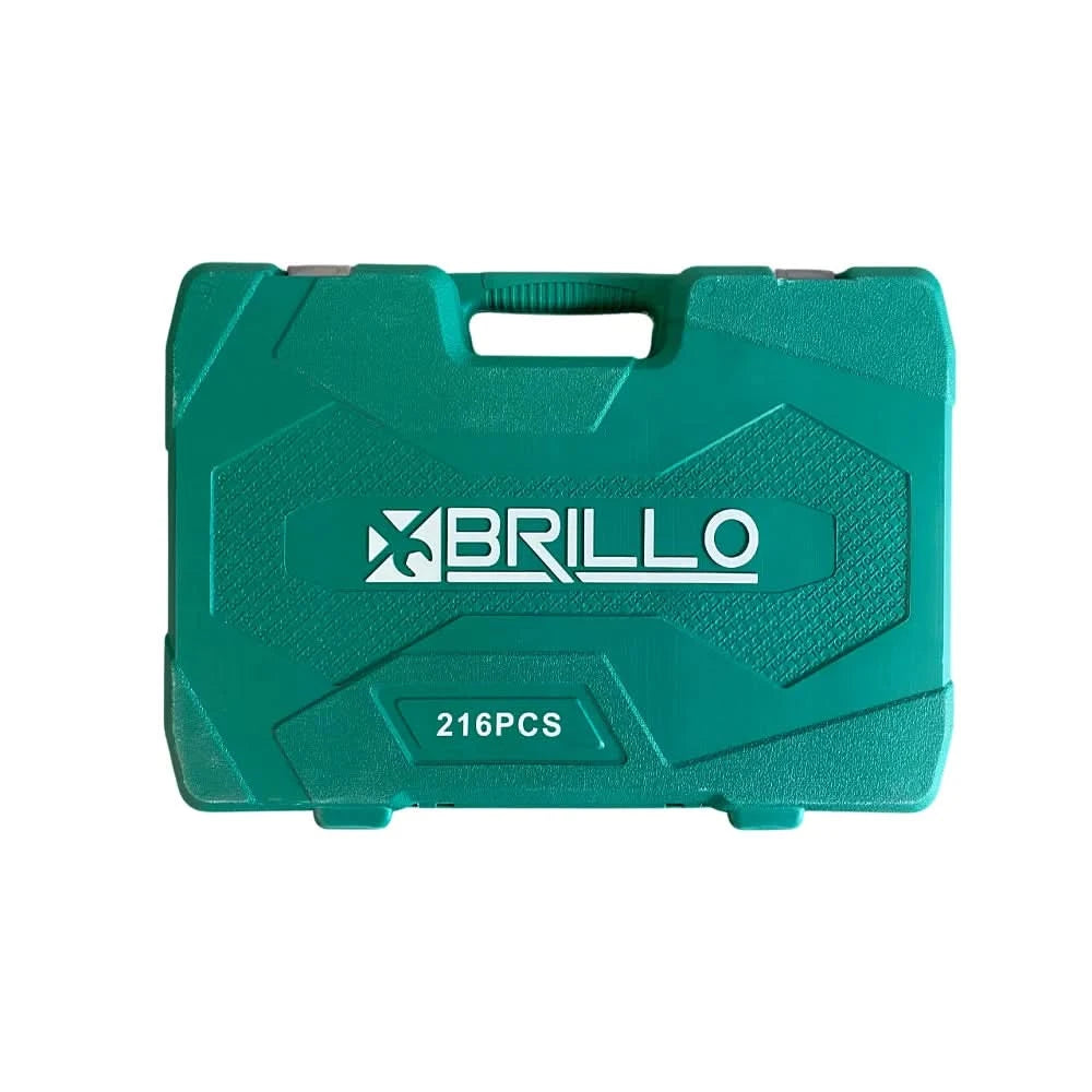 Trusa scule mecanic 216 piese, clichet, biti, chei tubulare, otel Cr-V