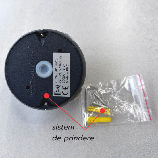Aplica de perete Comet, 4x1W, 3000K, IP65