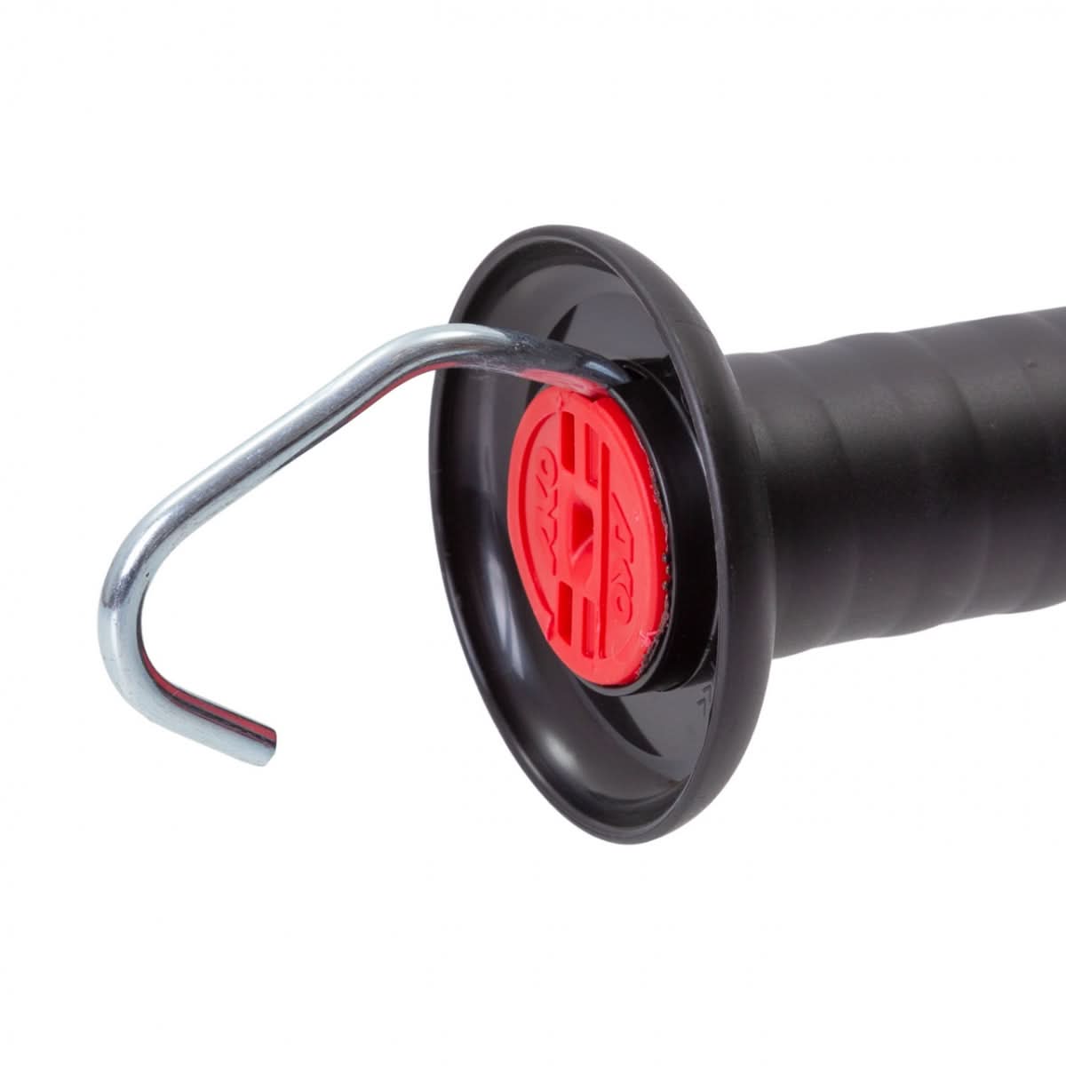 Maner poarta gard electric cu carlig si arc, compatibil fir si banda, negru