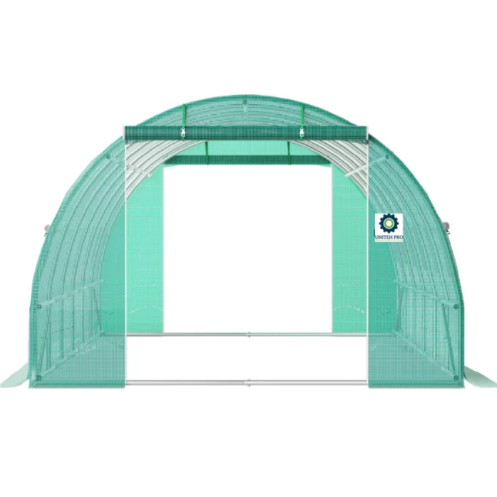 Solar gradina ZEP profesional 6x4x2.5 m, folie polietilena 240 g/mp, structura otel galvanizat, rezistent UV