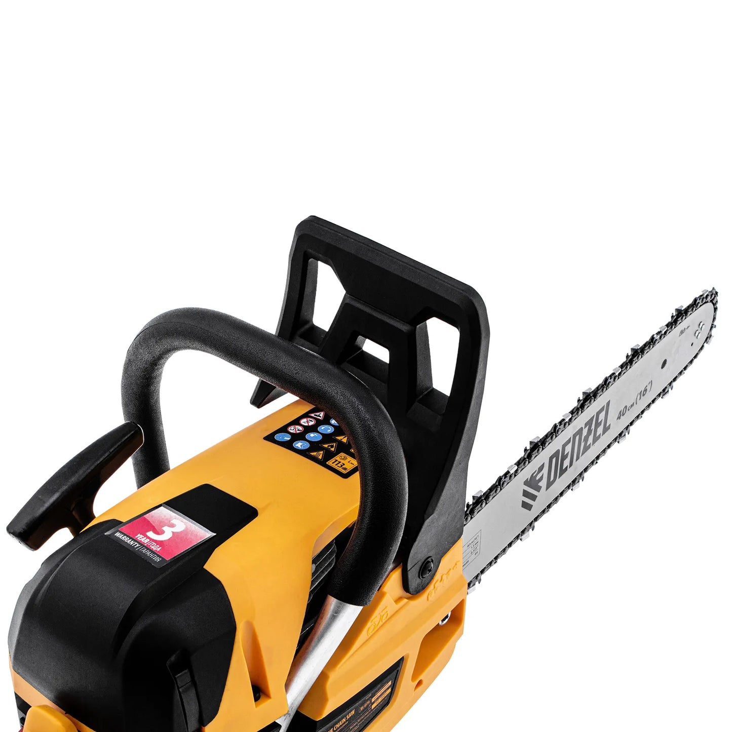 Fierastrau cu lant pe benzina Denzel DS-4516, 45 cm3, 1.7 kW, lama 16", pas 0.325", 64 zale